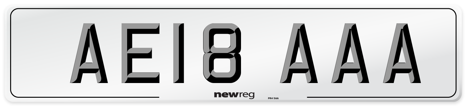 AE18 AAA Number Plate from New Reg